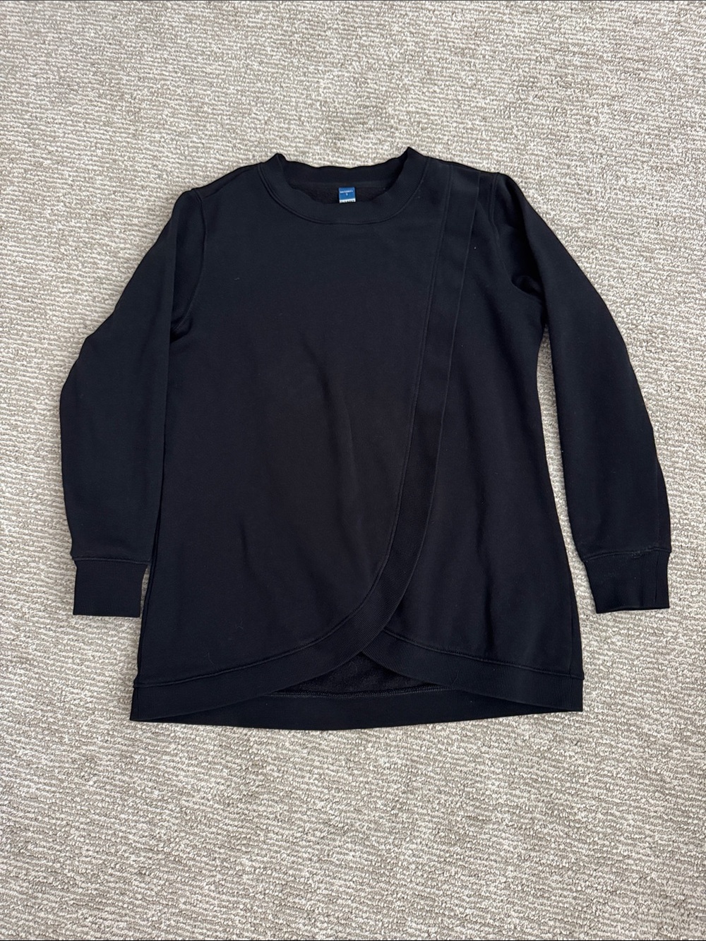 Maternity Black Long Sleeve Sweater Nursing Breastfeeding Friendly